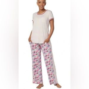 Cuddl Duds Pink Floral Cool & Airy Soft Jersey Pajama Set
